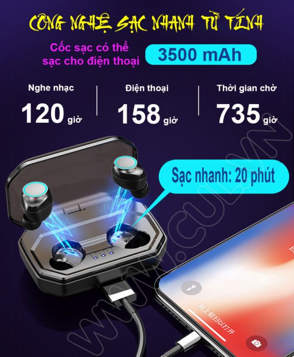 Tai Nghe Bluetooth Asonic X9 Plus - Sạc Dự Phòng