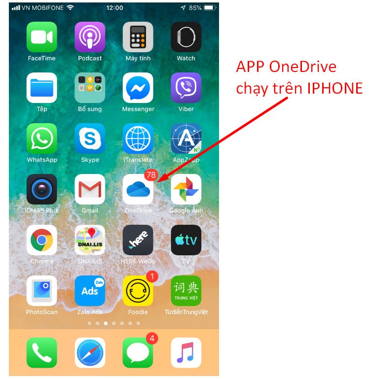 APP OneDrive Chạy Trên IPHONE